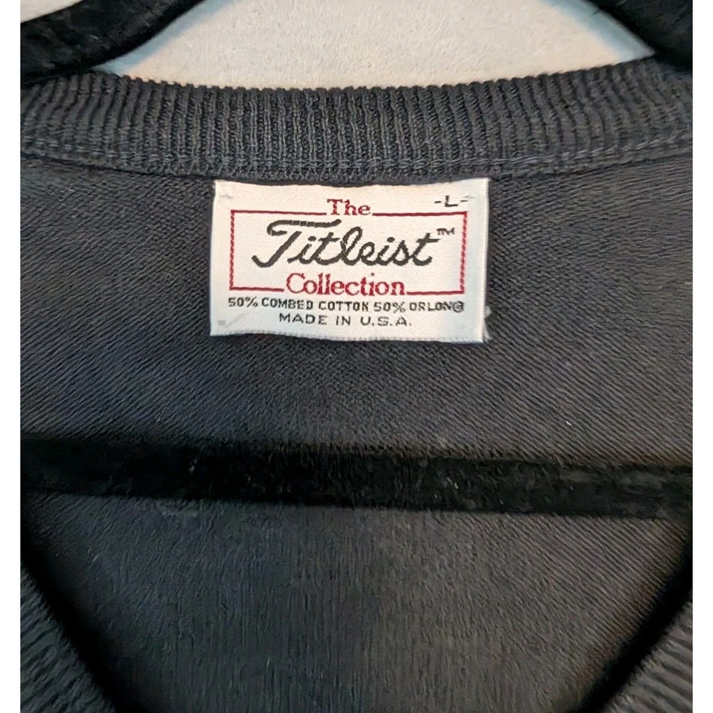 New Vtg Titleist Collection V Neck Cotton Golf Sweater Indian Ridge Large USA‎ - Picture 5 of 9